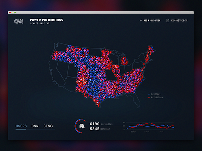 Dribble #53 data visualization map politics ui
