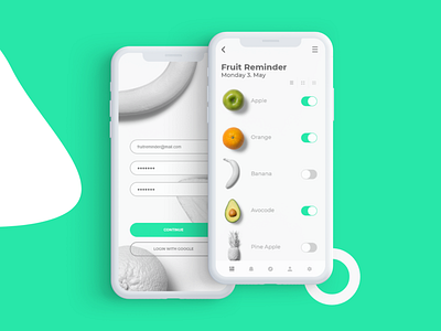 UI/UX Design for Fruit Reminder App - Fruit List