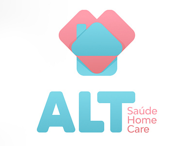 ALT Home Care design health home house logo typography vector