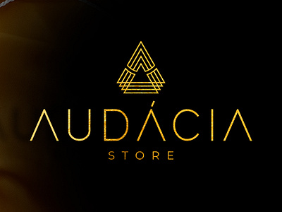 Audacia a letter clothes gold gold and black golden store triangle