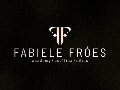 Fabiele Fróes - Logo academy aesthetics bright diamond eye f letter f logo shine