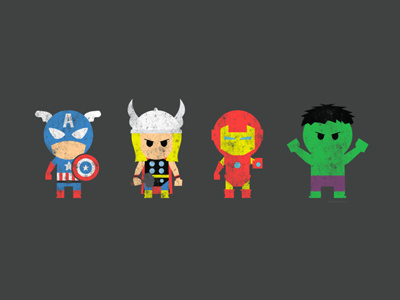 The Avengers! characters cute disney illustration marvel
