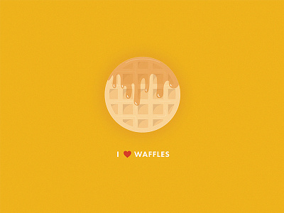 I ♥ Waffles breakfast cute food illustration illustrator waffles