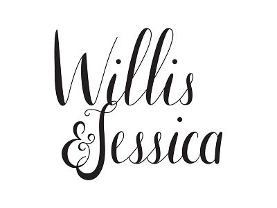 WJ Wedding Logo - Final calligraphy handletter illustration illustrator wedding