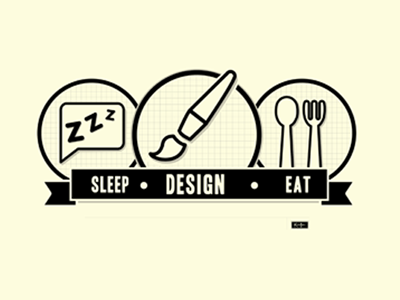 Design. Sleep. Eat design design sleep eat eat icon illustration