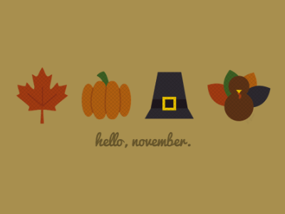 Hello, November. color cute fall icon icons illustration minimal november thanksgiving