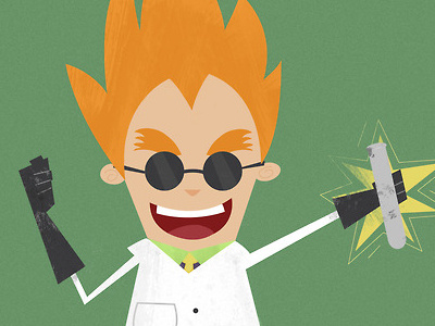 Mad Scientist! illustration person scientist texture vector