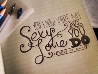 Sexy Love draw hand lettering quotes type