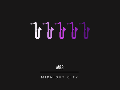 Midnight City by M83 Album Art fanart m83 midnight city minimal vector
