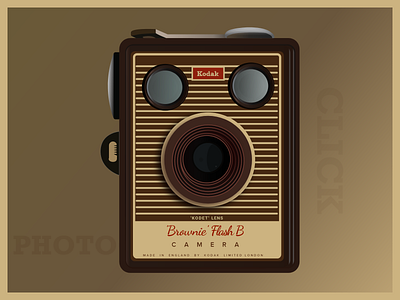 KODAK CAMERA ILLUSTRATION branding camera design dslr illustration kodak oldcamera photography retro design vector web