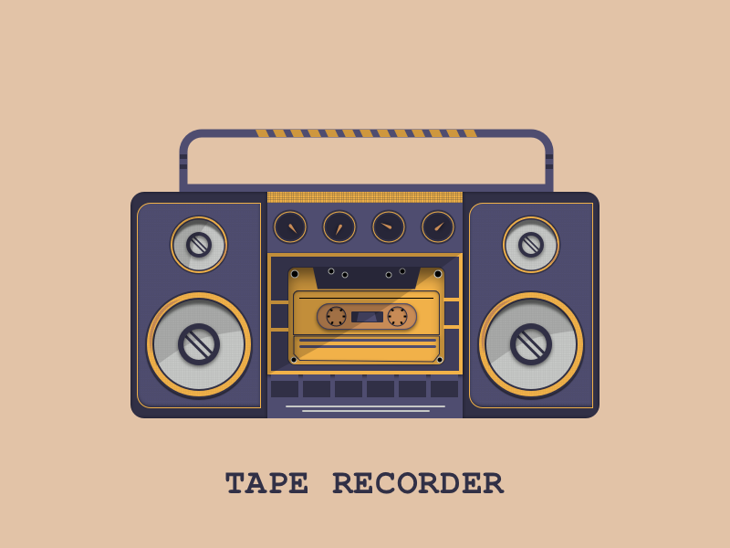 Tape Recorder design vector illustration