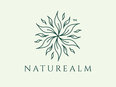 Naturealm brand branding creative idea leaves logo natural nature seaweed