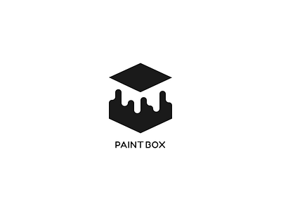 PAINT BOX brand flat grid identity logo minimal monogram