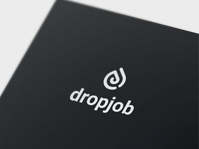 Dropjob brand branding flat identity job logo minimal minimalist