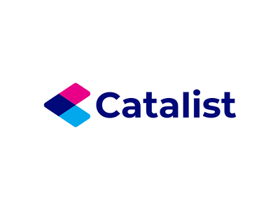 Catalist blockchain branding flat identity logo minimal tech