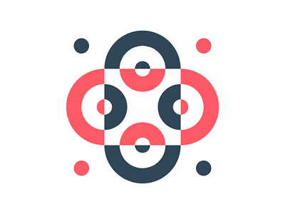 Geometric exploration - 1 blue branding circle flat geometric harmony identity illustration minimal pattern red square