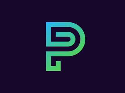 Letter P app brand communication computer identity internet letter logo personal tech typography web