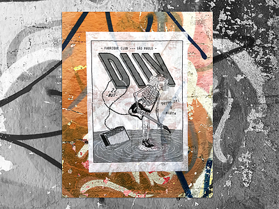 Diiv Poster amp band band merch cap diiv gig guitar indie kraut pond poster sao paulo skeleton skull street vans