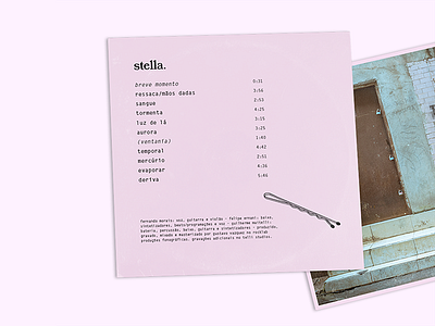 stella - 'deriva' album back cover album band brazil indie layout package padlock record songs stella
