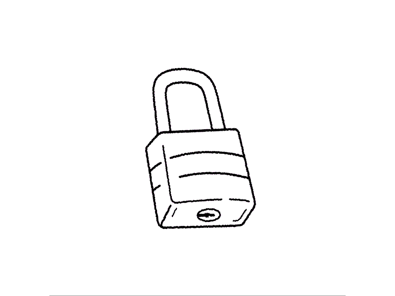 padlock deriva frame illustration linework lock padlock trace unlock