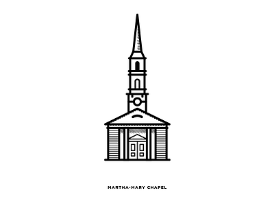 Martha-Mary Chapel chapel church gotham line simple steeple wayside