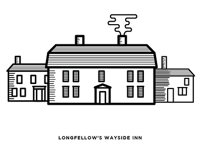 Longfellow's Wayside Inn colonial house line smoke sudbury