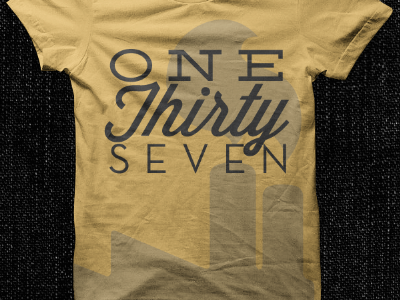 One Thirty Seven deming factory neutra text shirt wisdom script yellow