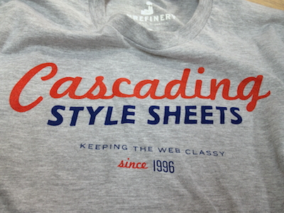 Cascading Style Sheets css heather knockout marketing script print screen shirt t shirt trade gothic tshirt
