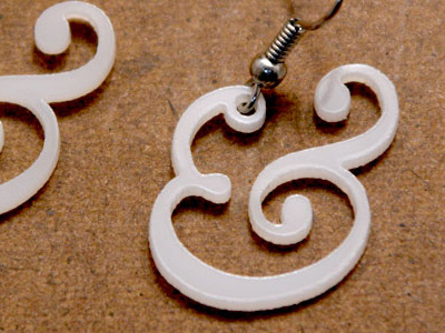 Ampersand Earrings accessories acrylic baskerville earring jewelry plastic