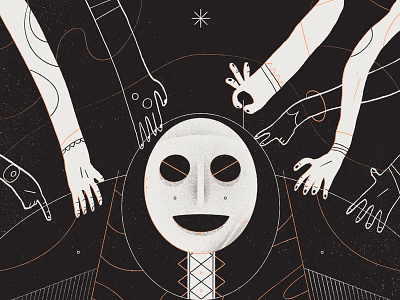 Burial Mask burial illustration mask say goodbye