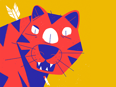 Gato Guerreiro doodle illustration tiger