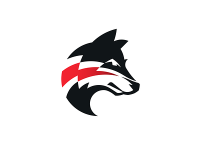 Thunder Wolf Logo Concept animal logo branding branding design design icon illustration illustrator line logo logo logo design