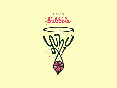 Hello Dribble :) branding design illustration illustrator lettering logo minimal type typography vector