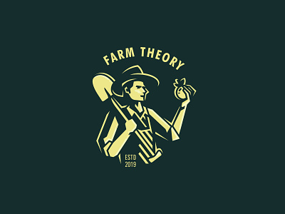 farm theory branding branding design design farm logo farmer icon illustration illustrator line logo logo logo design vintage logo