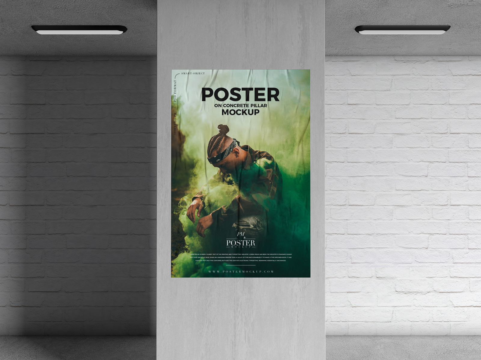 Download Concrete Pillar Poster Mockup Free by Poster Mockup on ...