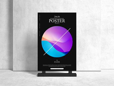 Advertising 24x36 Sign Poster Mockup Free