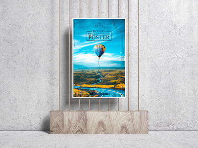 Modern Advertising Poster Mockup Free poster mockup