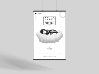 Hanging Poster Mockup Free poster mockup free