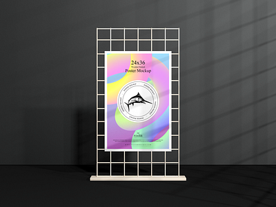 Wooden Framed Poster Mockup Free poster mockup free