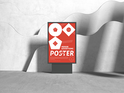 Indoor Advertising Poster Mockup Free poster mockup free