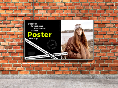 Horizontal Street Poster Mockup Free poster mockup free