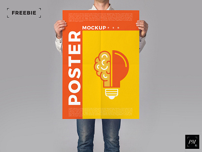 Man Holding Poster Mockup Psd by Poster Mockup on Dribbble