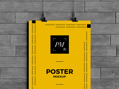 Download Hanging Over Wall Poster Mockup Psd 2018 By Poster Mockup On Dribbble