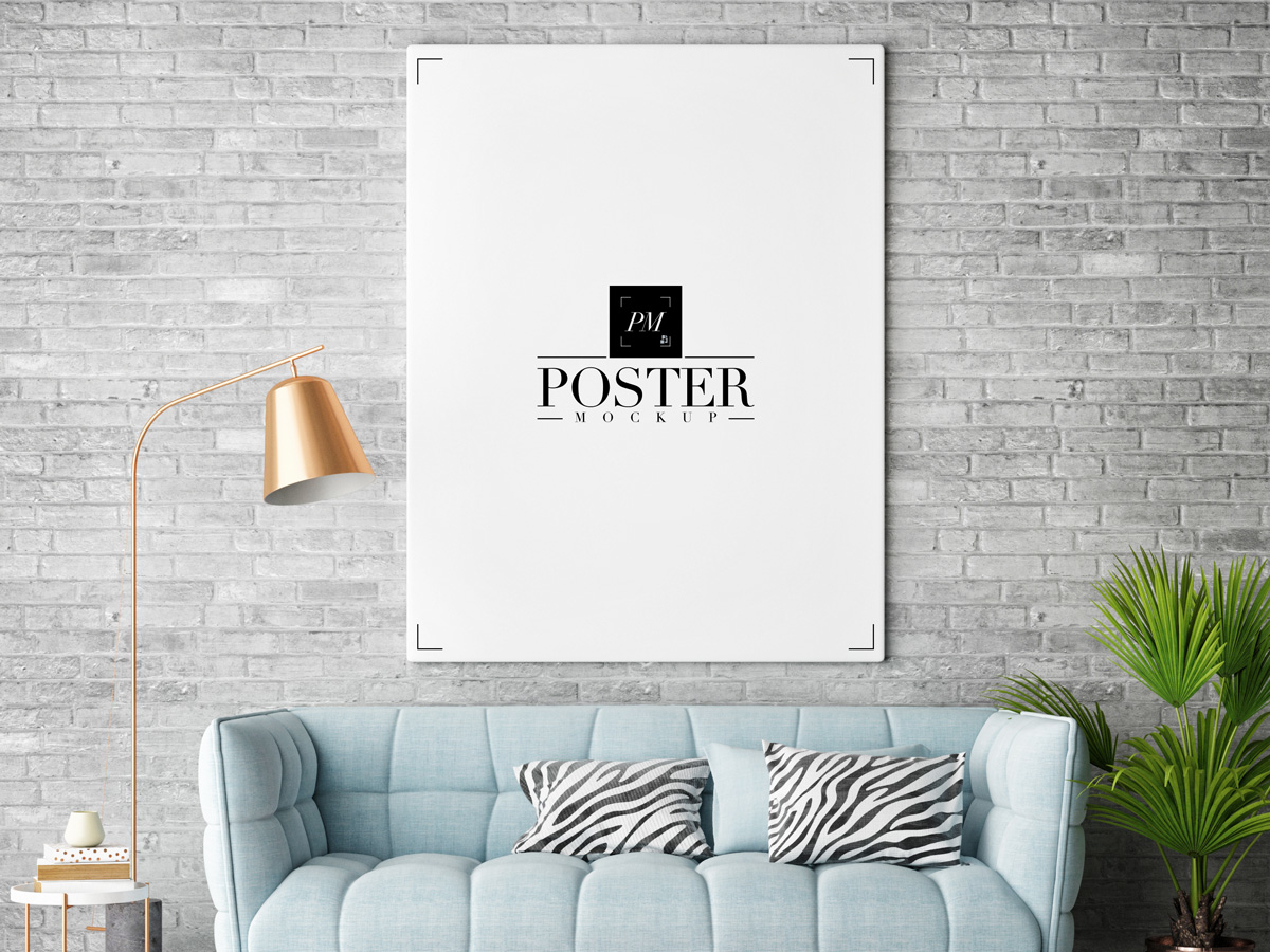 Download Room Interior Frame Poster Mockup Psd Free by Poster Mockup on Dribbble