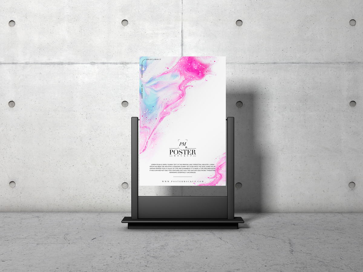 Advertising Stand PSD Poster Mockup Free by Poster Mockup ...