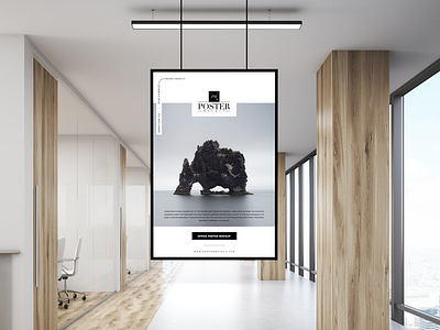 Office Indoor Hanging Poster Mockup Free advertising branding download free free mockup freebie freebies mock up mockup mockup free mockup psd poster poster mockup psd