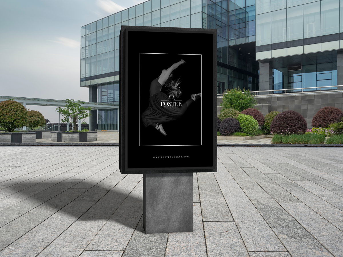 Download Outside Theatre Billboard Poster Mockup For Advertisement Free by Poster Mockup on Dribbble