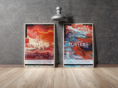 Modern Interior Posters Mockup Free