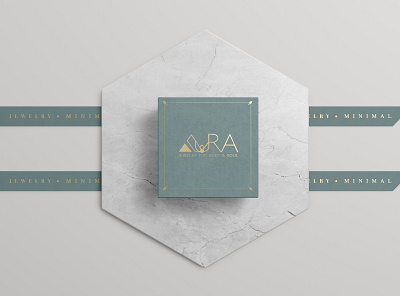 AURA branding design designer jewelry logo minimal