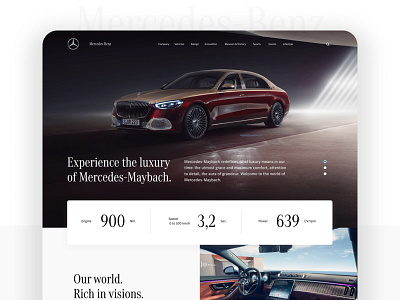 Mercedes-Benz cars design typography uidesign web design